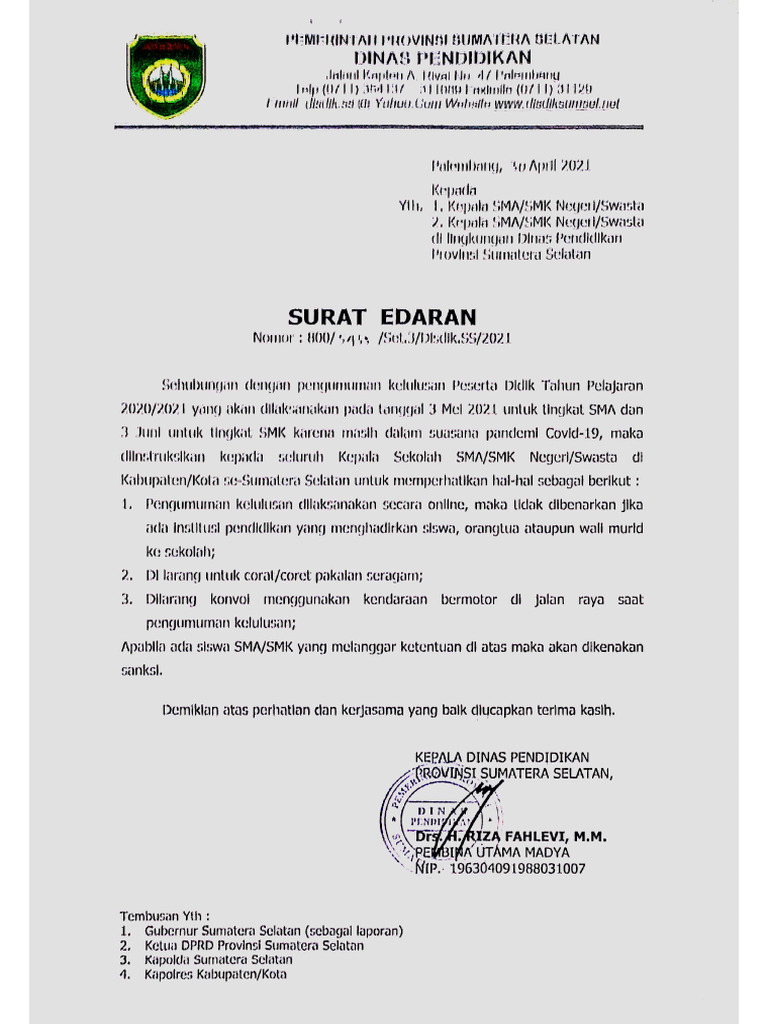 Surat Edaran | PDF