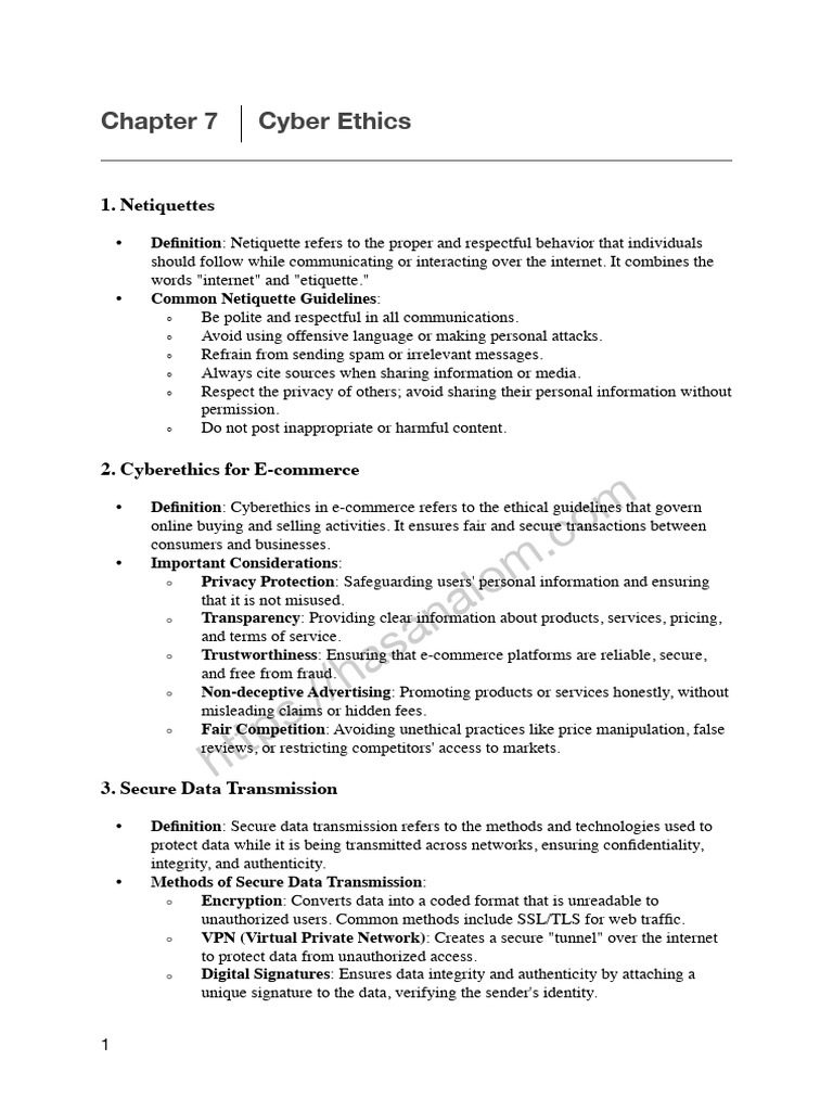 Understanding Cyber Ethics and Guidelines | PDF | Internet | Open Source
