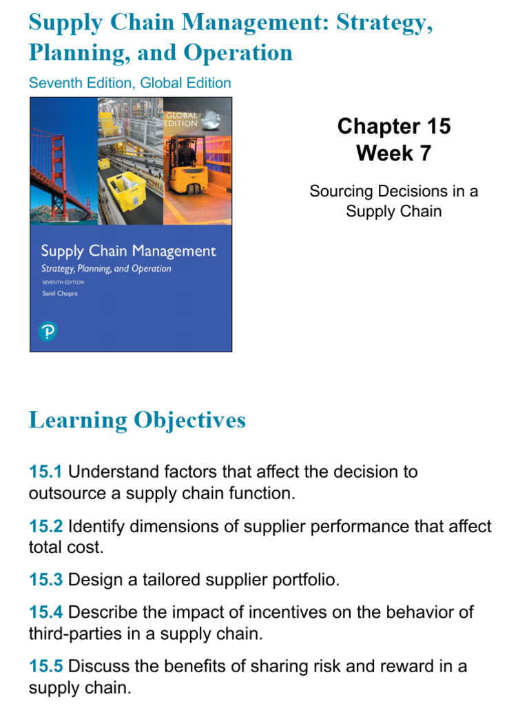 Sourcing Decisions in Supply Chain Management | PDF | Procurement ...