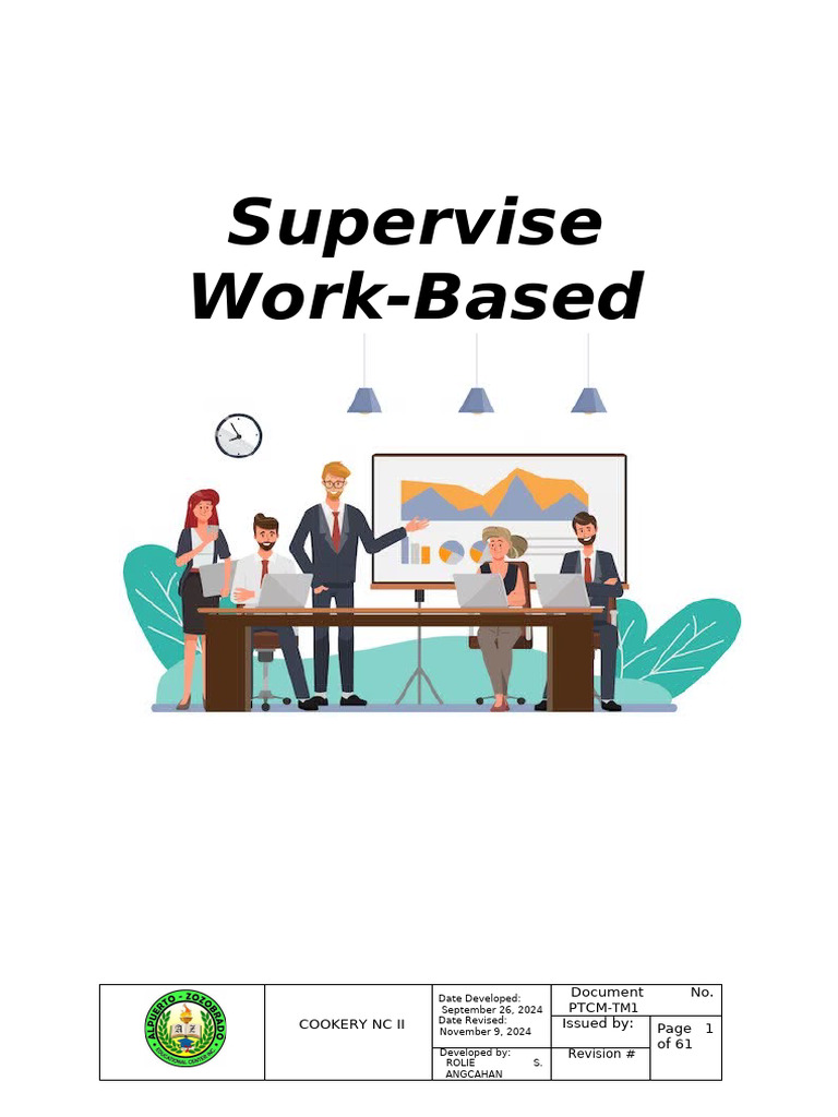 Supervised Learning for Cookery NC II | PDF | Cooking | Diploma