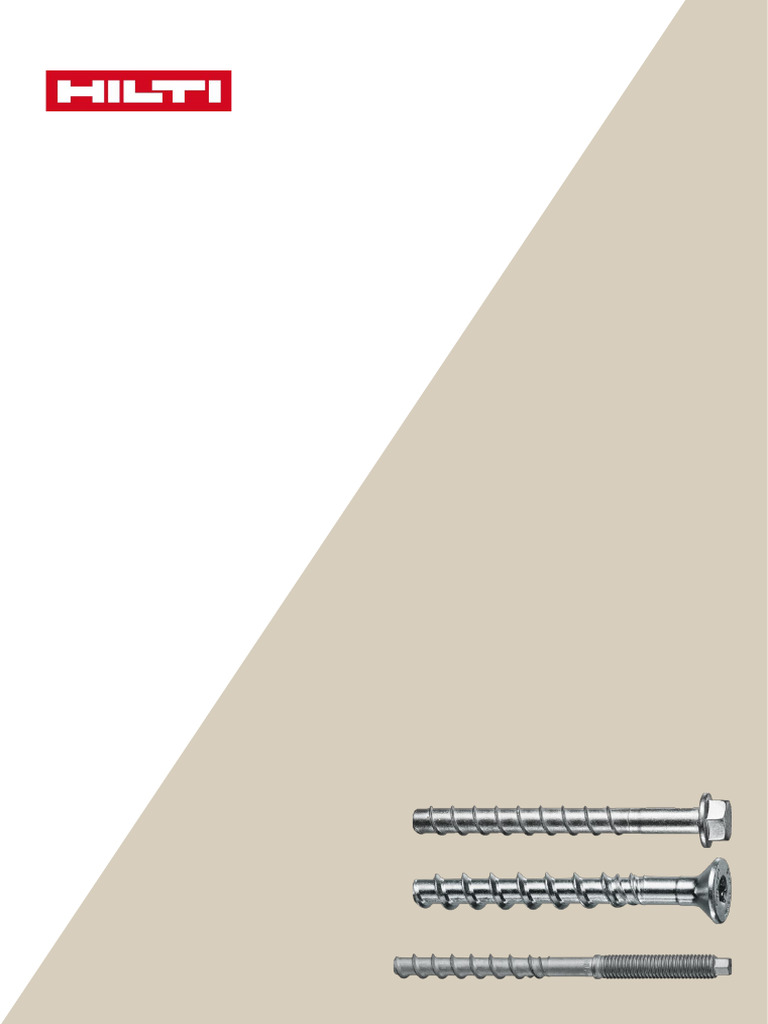 HUS4 Screw Anchor Technical Datasheet | PDF | Screw | Concrete