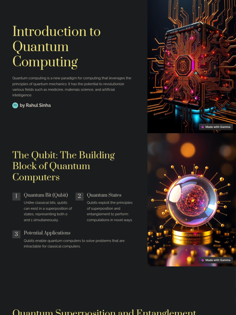 Introduction To Quantum Computing | PDF