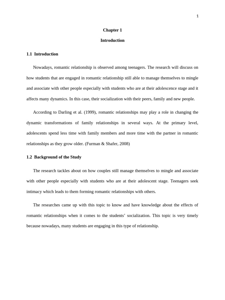 Impact of Romance on Student Socialization | PDF | Survey Methodology ...