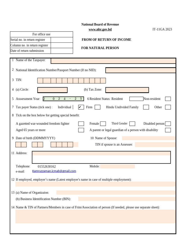 Income Tax Return Format | PDF | Expense | Revenue