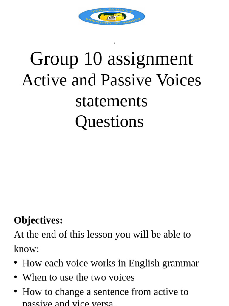 Active vs Passive Voice Explained | PDF | Verb | Question