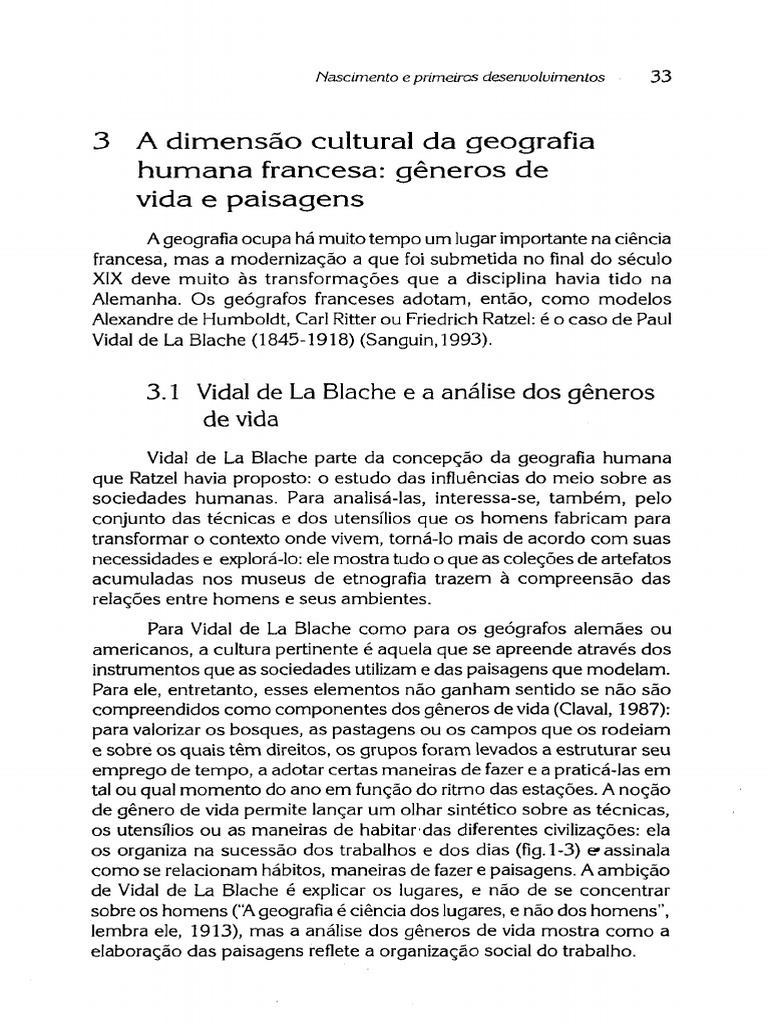 CLAVAL - Geografia Cultural de Origem Francesa | PDF