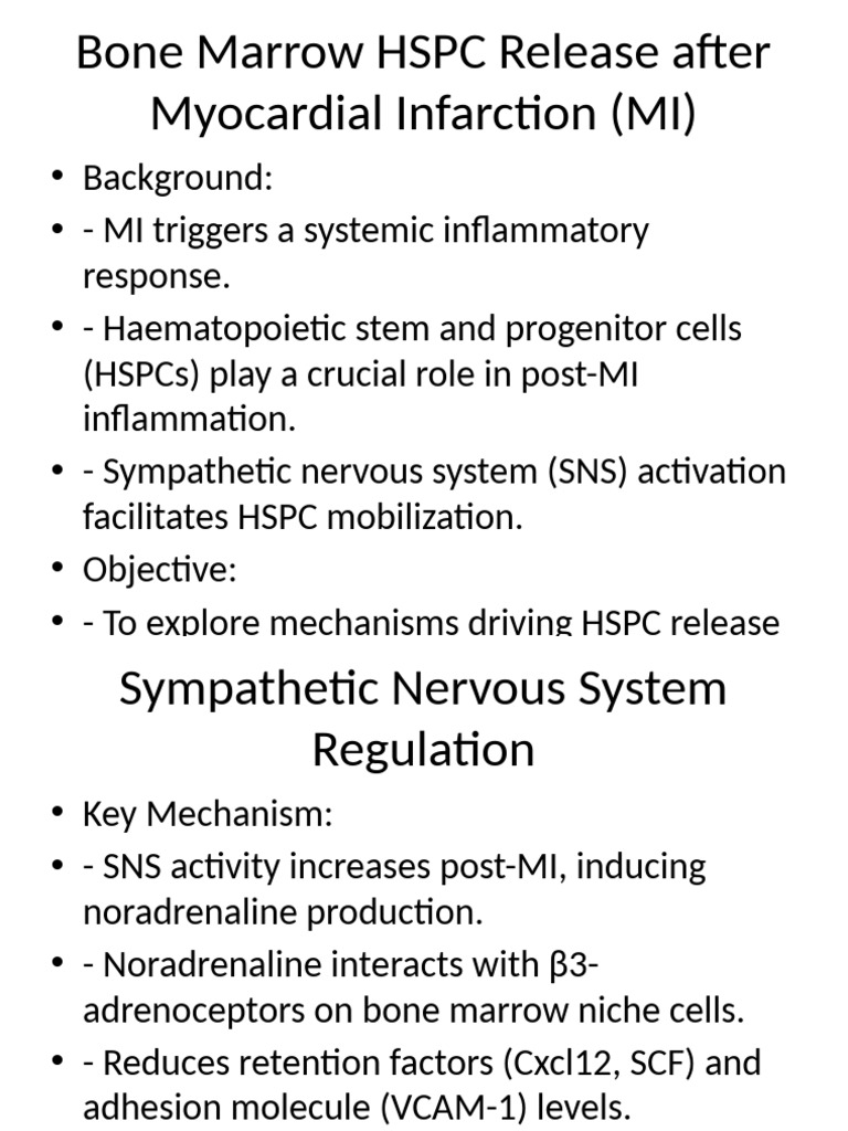 Bone Marrow HSPC Release After MI | PDF