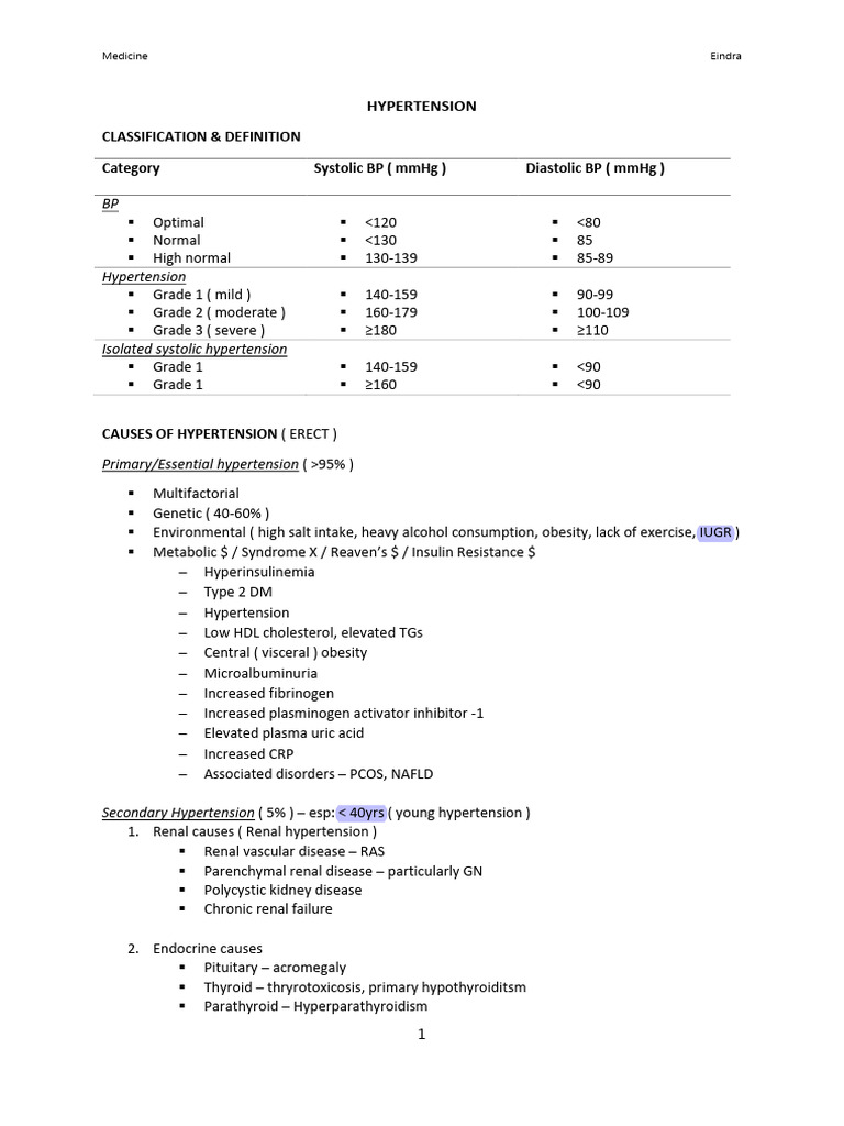 Hypertension | PDF | Hypertension | Medical Specialties