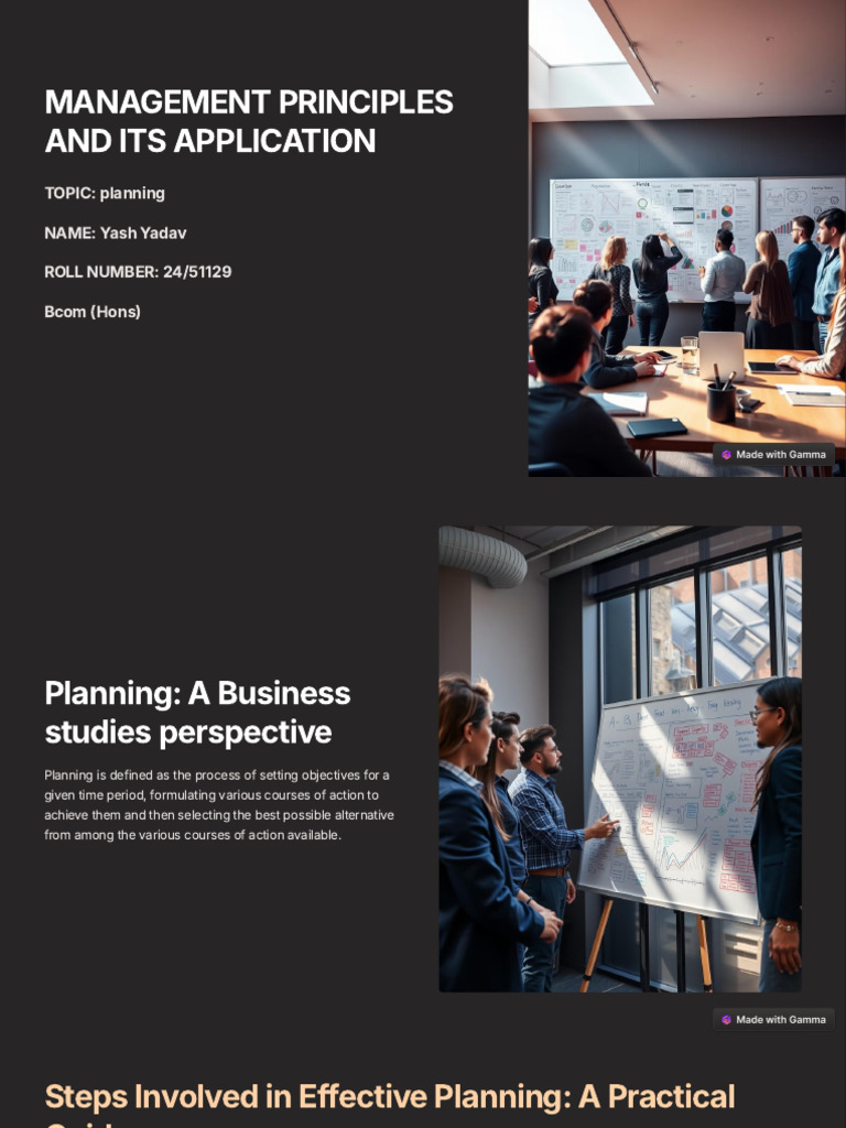 MANAGEMENT-PRINCIPLES-AND-ITS-APPLICATION | PDF | Planning | Risk