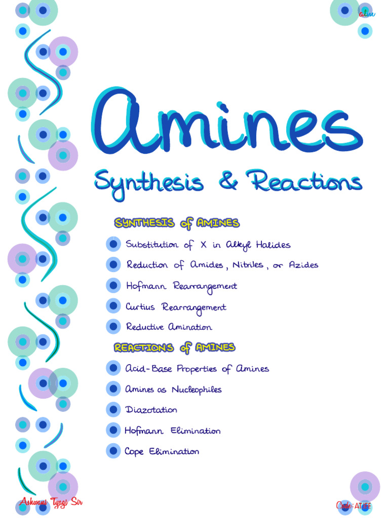 Synthesis and Reactions of Amines v1 | PDF