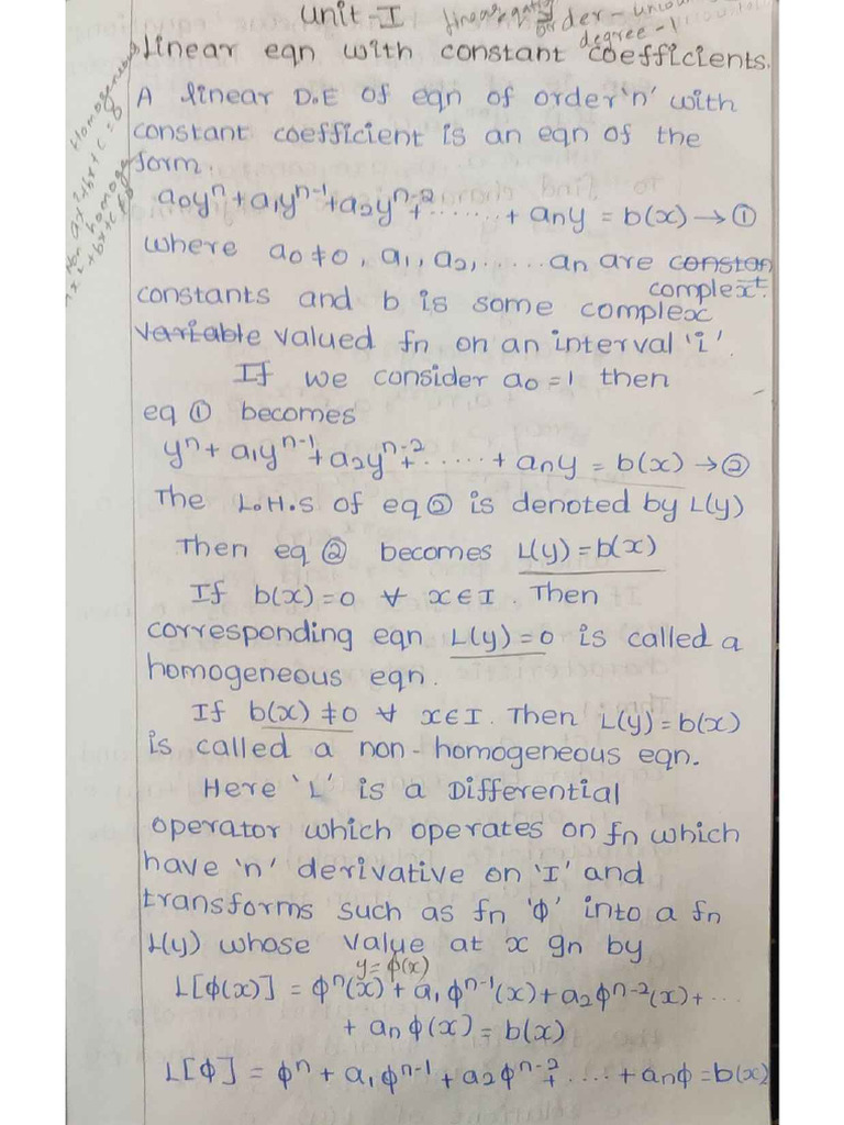 Ode Unit 1 | PDF