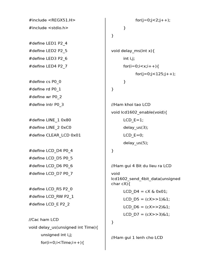 LCD and ADC Control with C Code | PDF