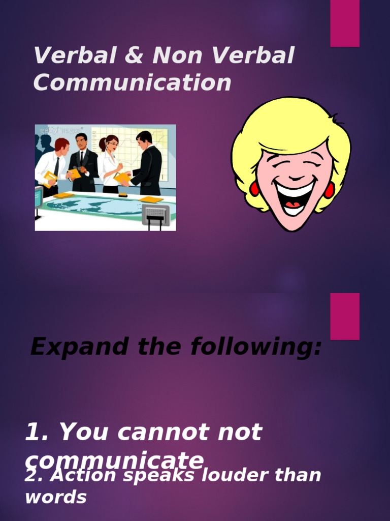 Verbal and Non-Verbal Communication Insights | PDF | Nonverbal ...