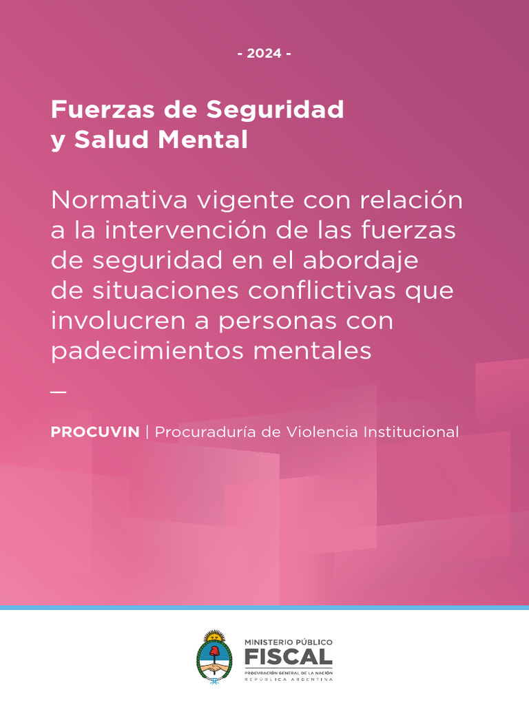 Normativa sobre Fuerzas de Seguridad y Salud Mental | PDF | Policía ...