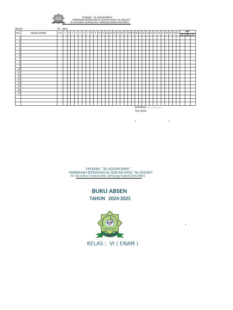 Absen Kelas | PDF
