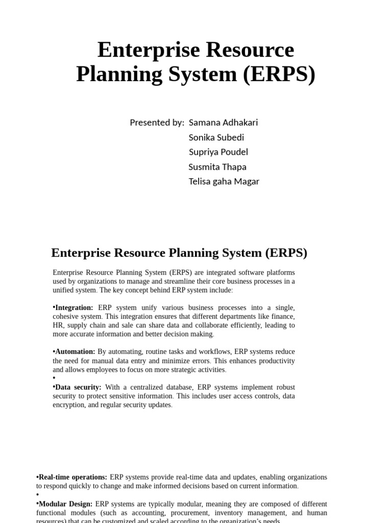EPRS | PDF | Enterprise Resource Planning | Supply Chain Management