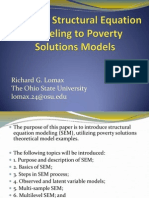 Applying Structural Equation Modeling To POvert Solutions Models
