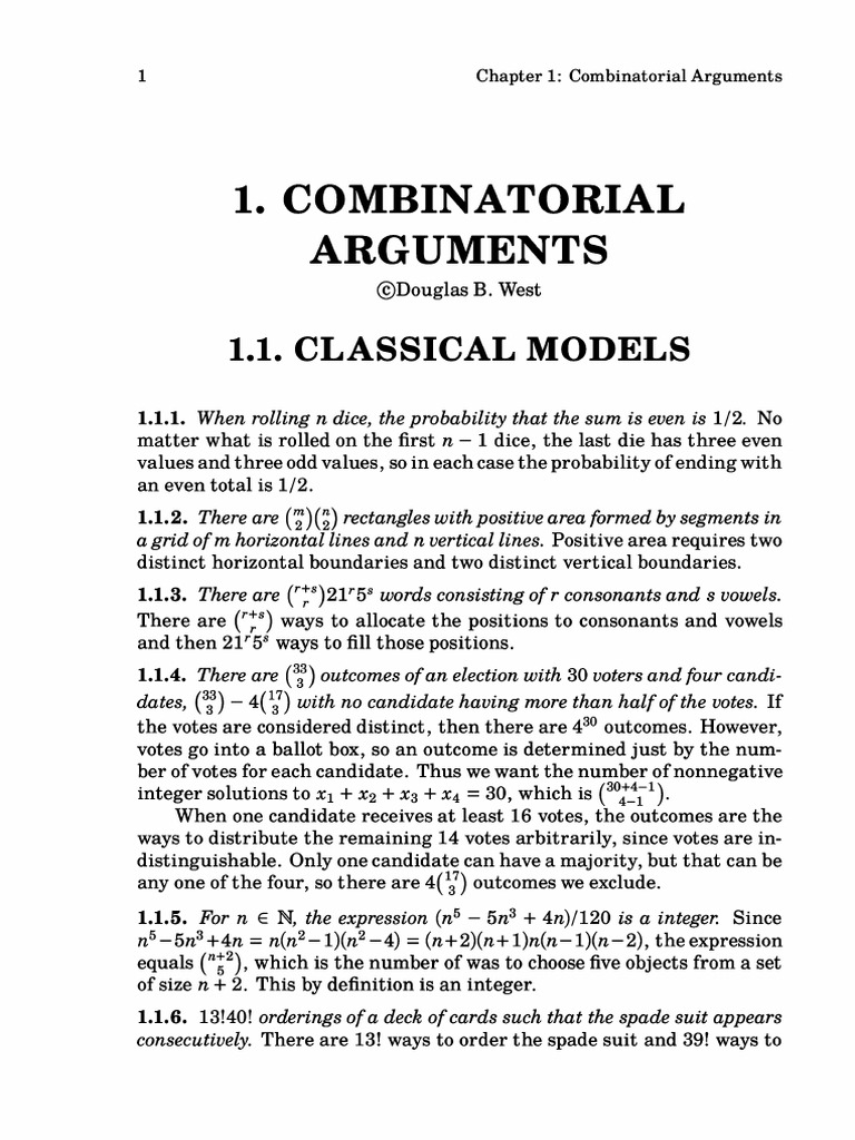 Answers To Problems For Combinatorial Mathematics by Douglas West | PDF ...