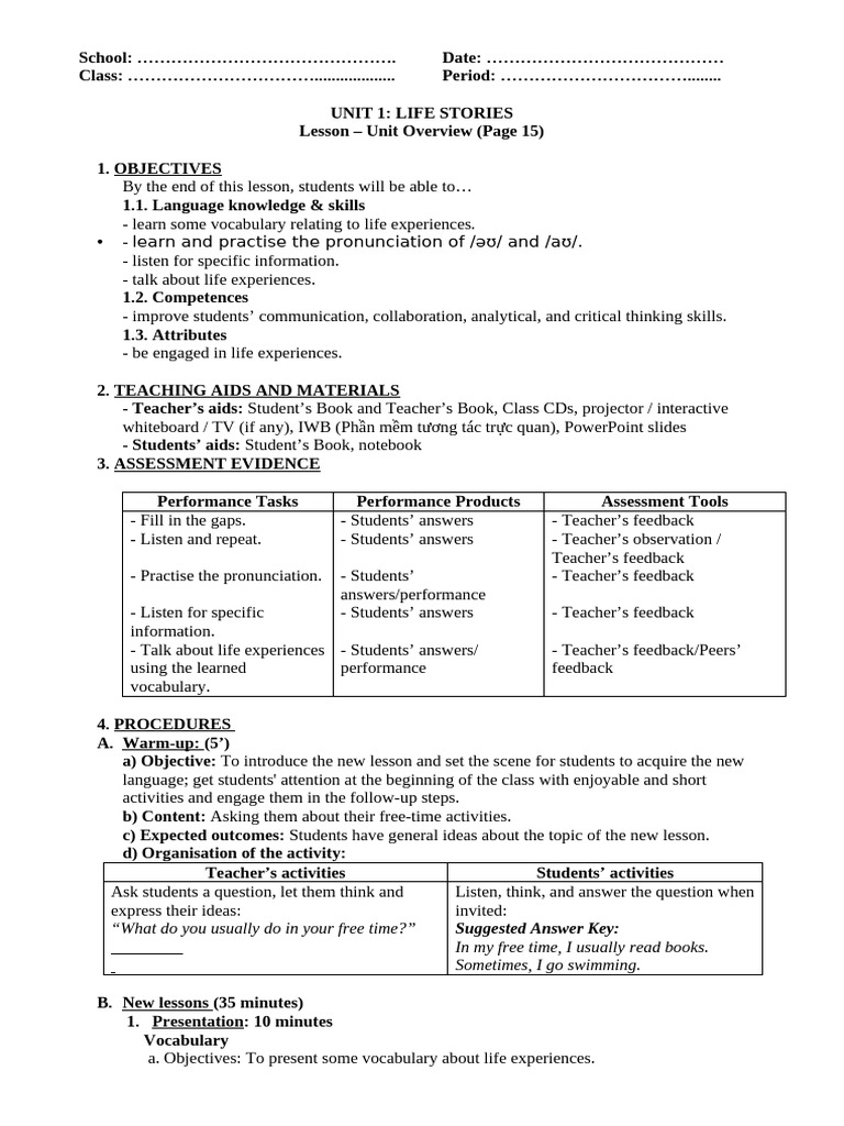 Unit 1 - Lesson 1.0 - Unit Opener - Page 15 | PDF | Learning | Human ...