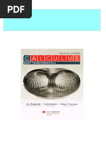 PDF Calculus Early Transcendentals 4th Edition Jon Rogawski Download