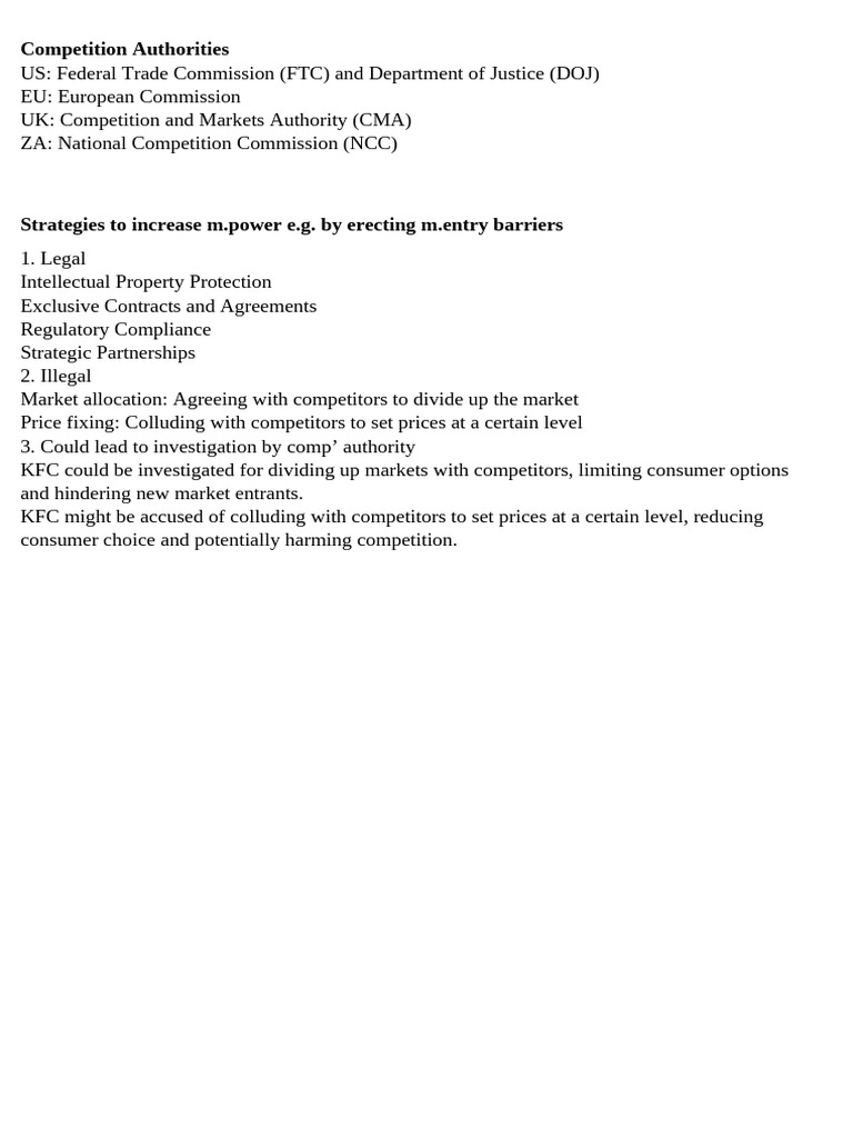Competition Authority Strategies and Risks | PDF