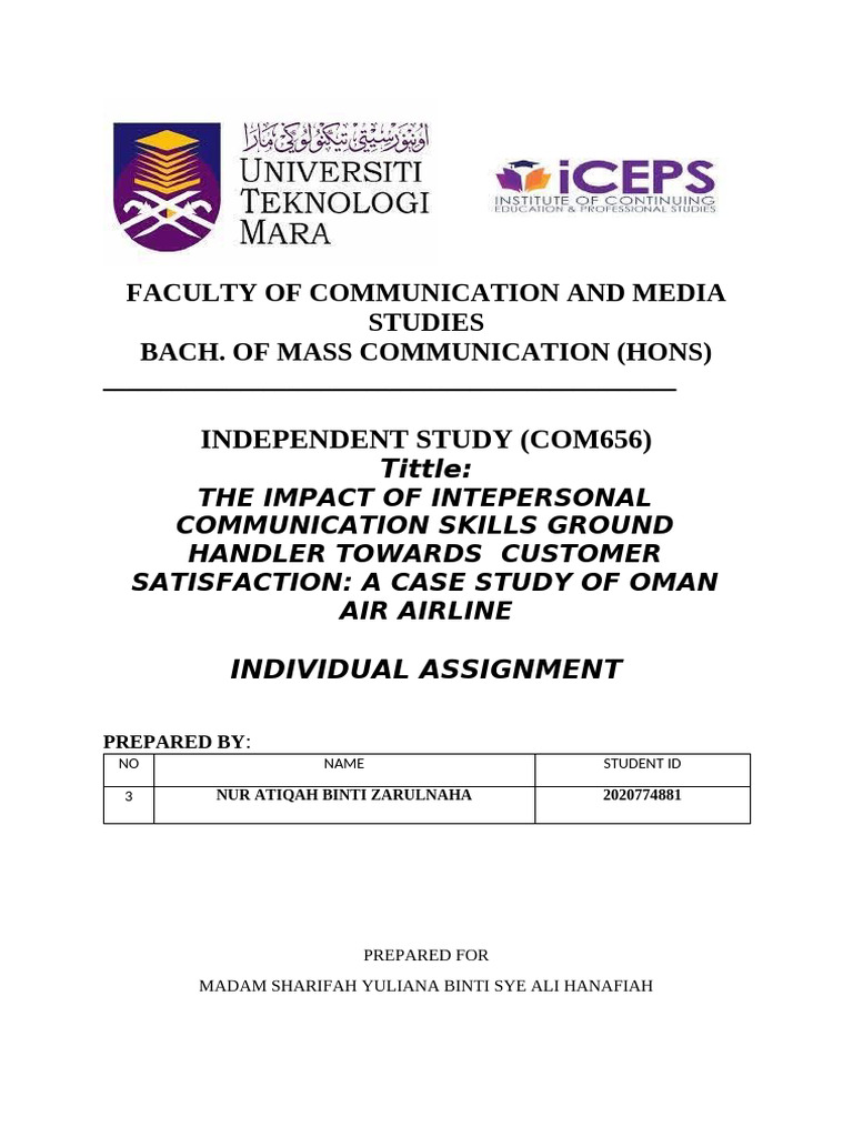 Interpersonal Skills in Airline Services | PDF | Sustainability ...