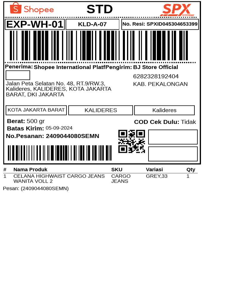 Label Pengiriman | PDF