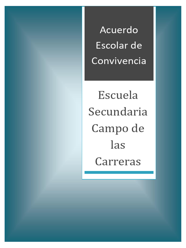 Acuerdo de Convivencia Escolar 2023 | PDF | Enseñando | Escuelas