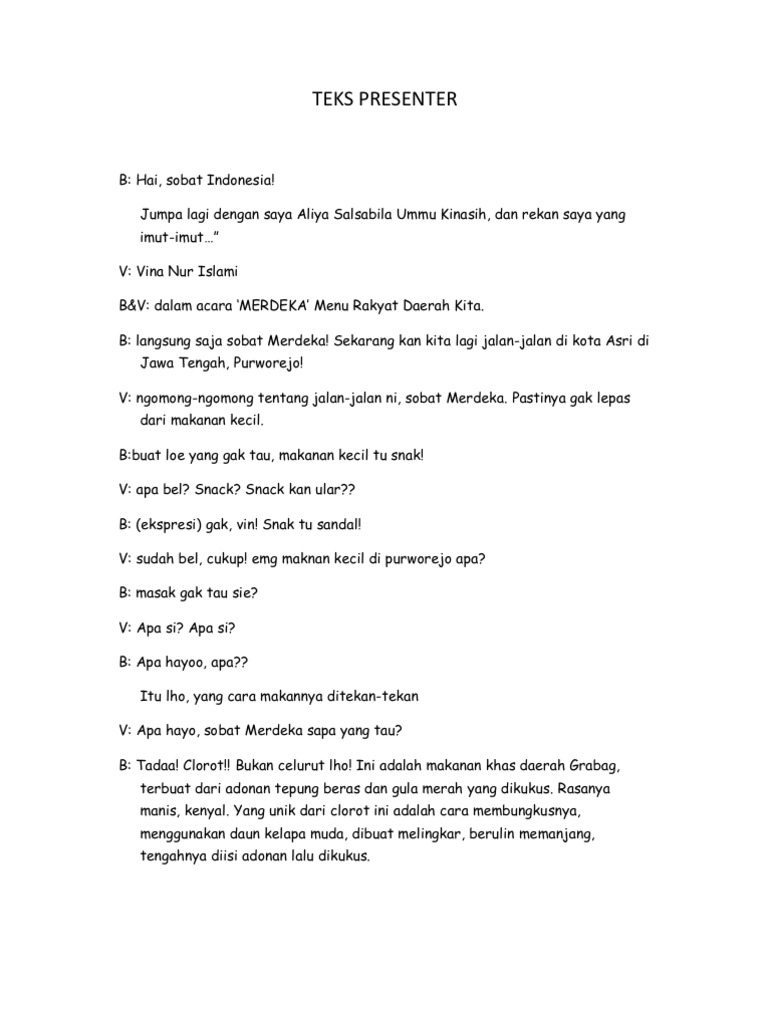 Teks Presenter Pdf
