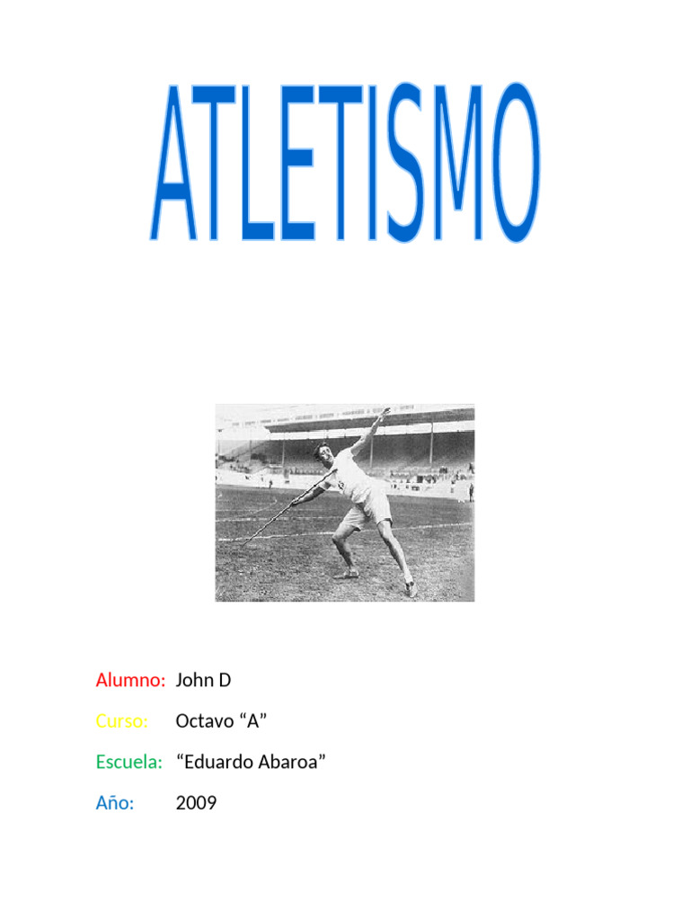 Historia del Atletismo y sus Pruebas | PDF | Deporte del atletismo ...