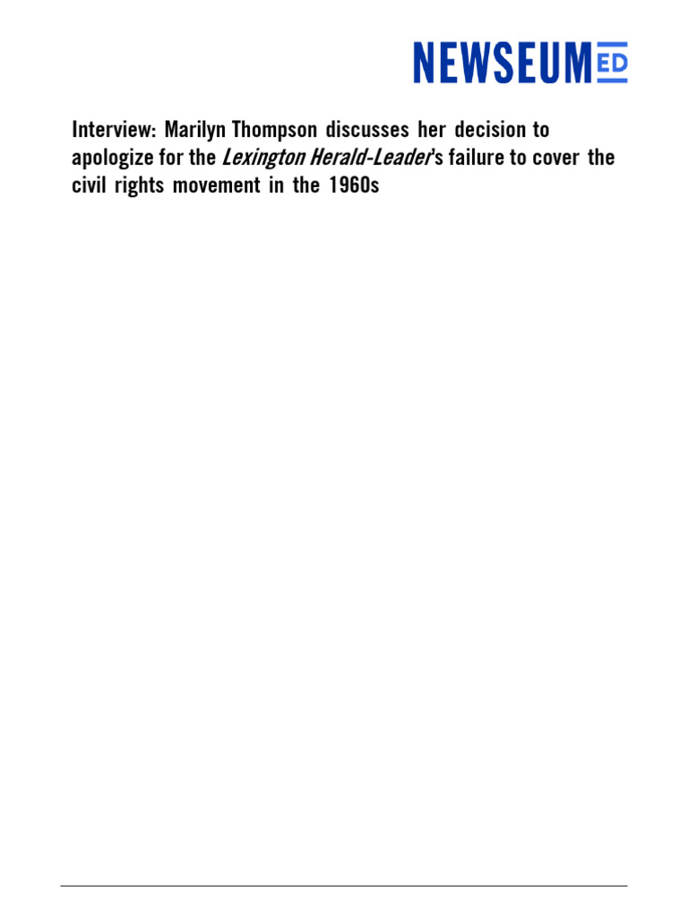 MLBP Handout Civil Rights News Coverage Lexington Herald | PDF