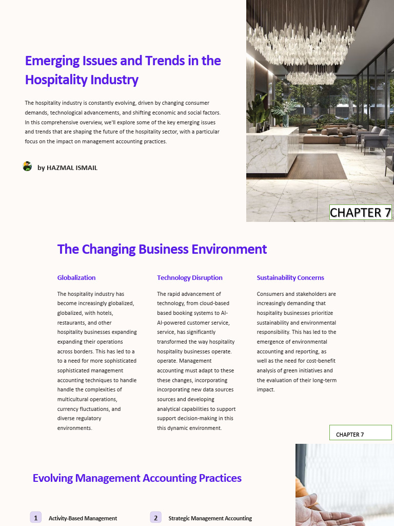 Chapter 7 Emerging Issues and Trends in Hospitality Industry | PDF ...