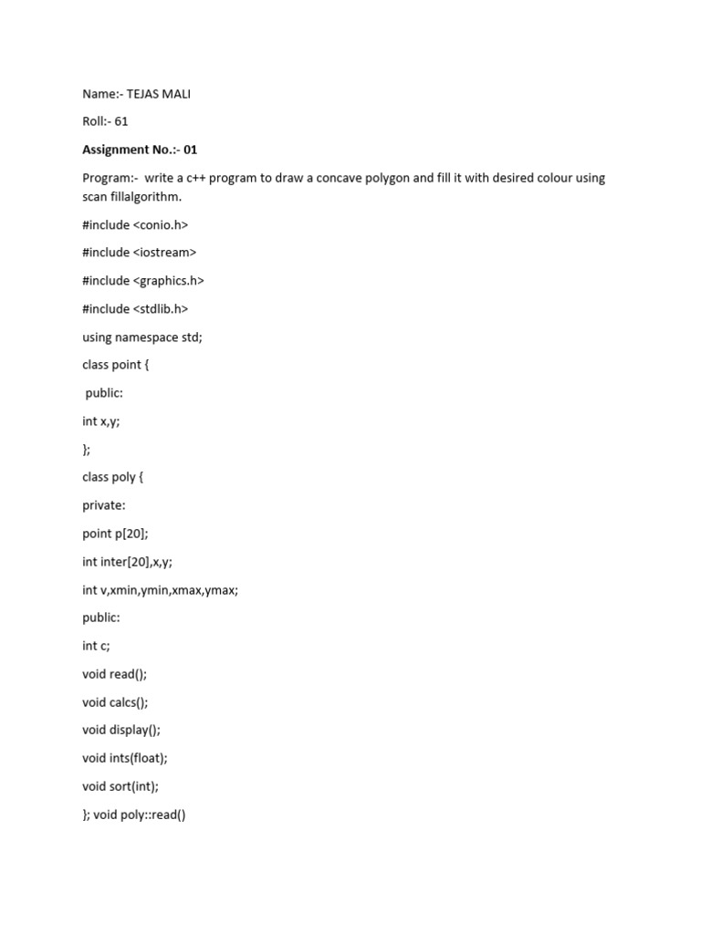 C++ Polygon Drawing and Clipping Programs | PDF | Computer Programming ...