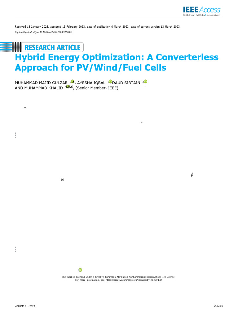 Hybrid Energy Optimization With Battery Energy Storage | PDF ...