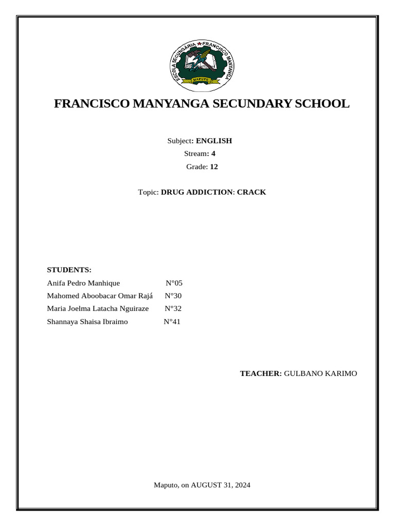 Escola - Secundaria - Francisco - Manyanga Capa Modificada | PDF