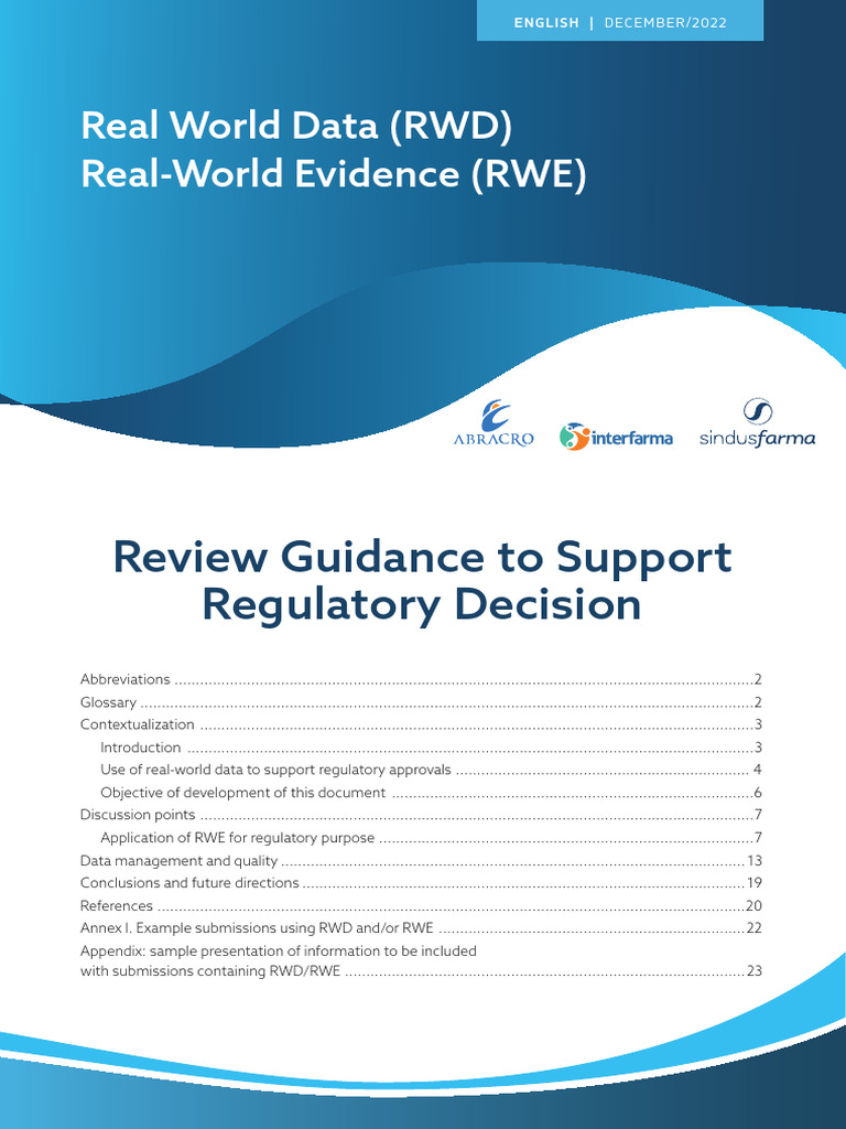 RWD/RWE Guidance for Regulatory Use | PDF | Randomized Controlled Trial ...