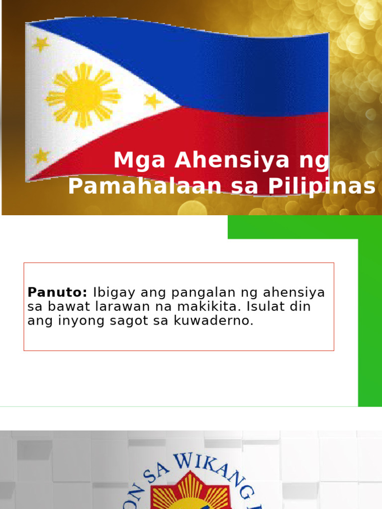 Grade 4 AP Self-Paced Activity Simbolo NG Ibat Ibang Ahensiya | PDF