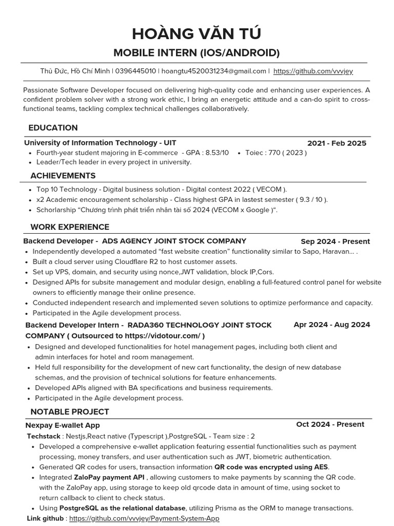 Software Developer Portfolio 2024 | PDF | Postgre Sql | Qr Code