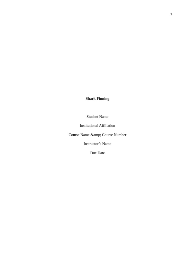 Shark Finning | PDF | Sharks | Predation