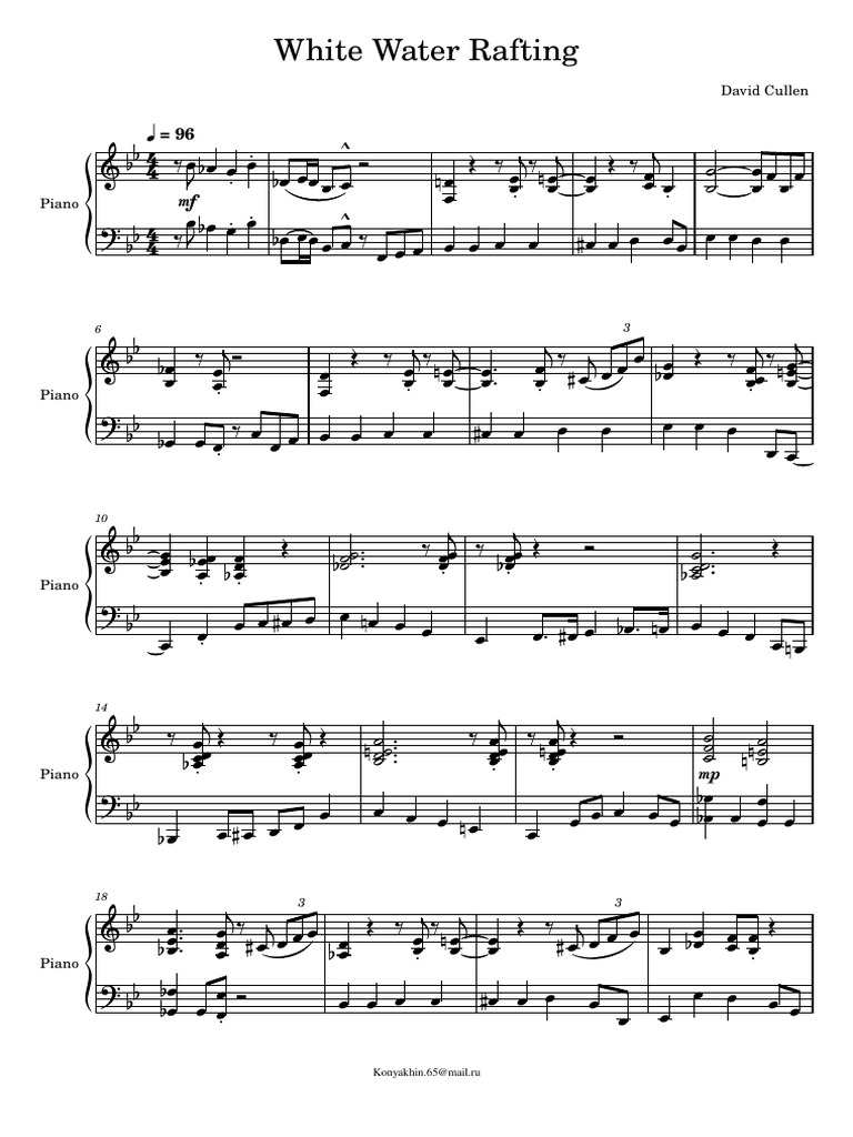 White Water Rafting Piano | PDF