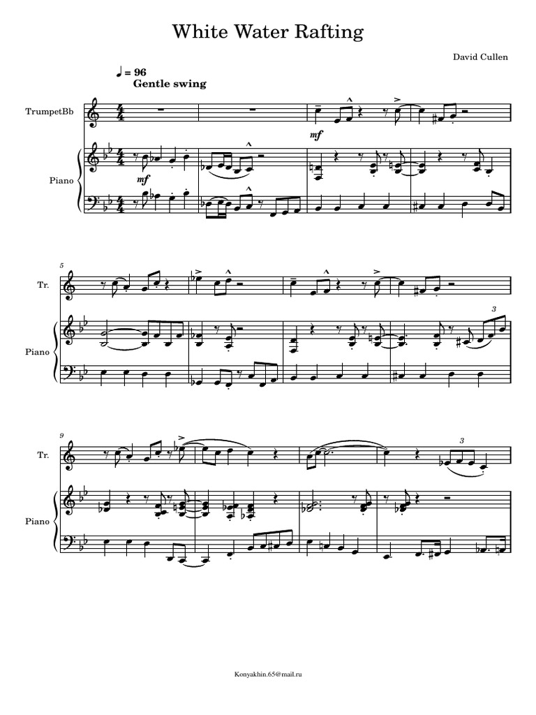 White Water Rafting Trumpet BB | PDF