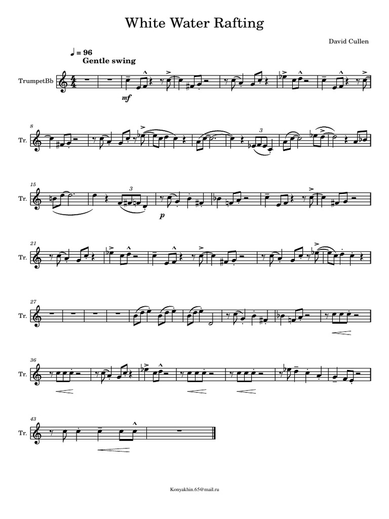 White Water Rafting Trumpet Solo | PDF