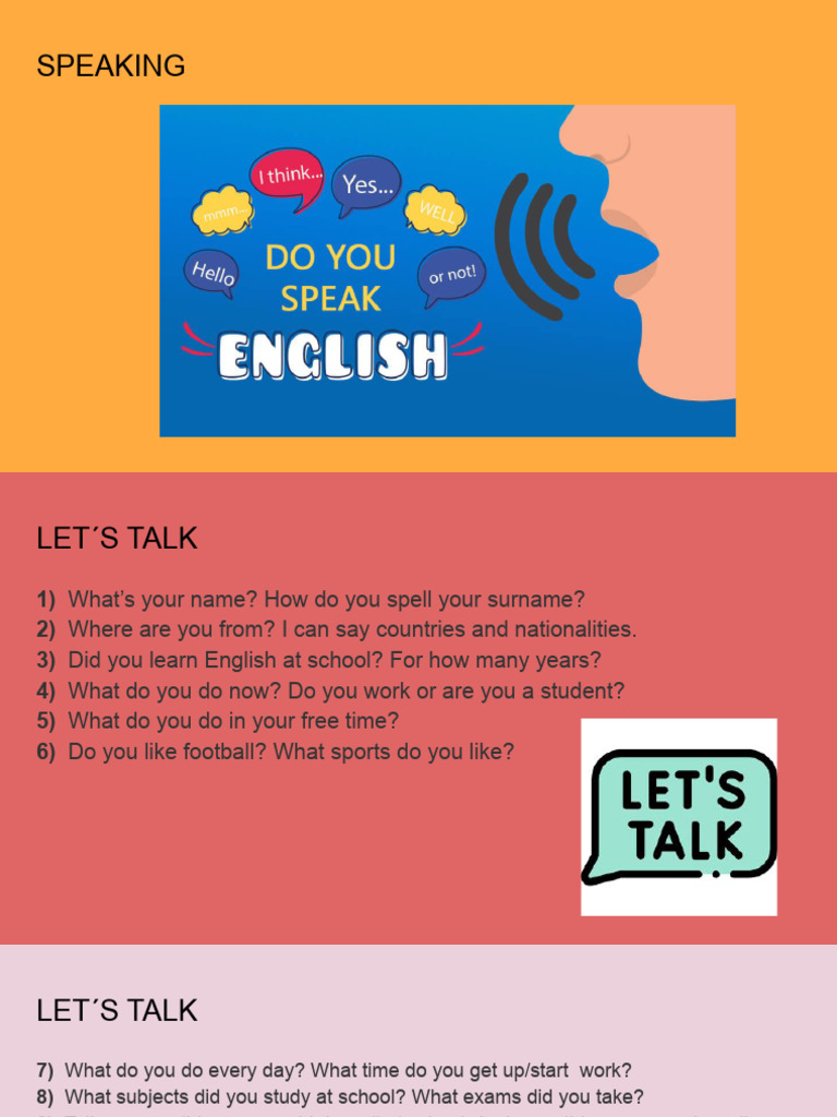 SPEAKING | PDF