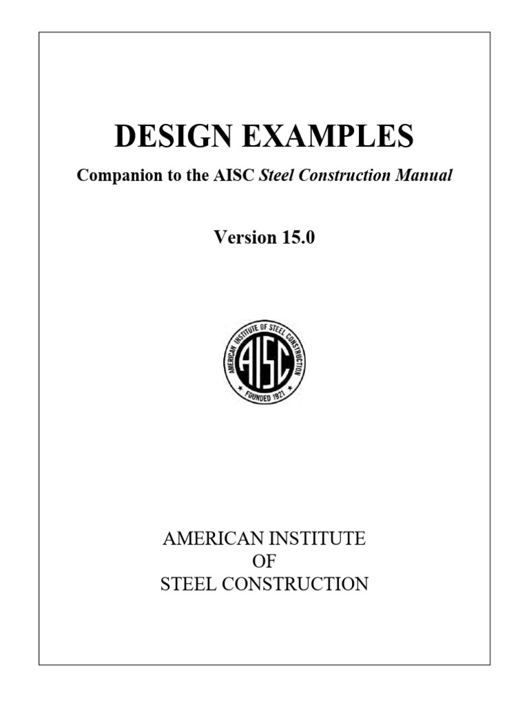 AISC Design Examples V15.0 Guide | PDF | Beam (Structure) | Bending