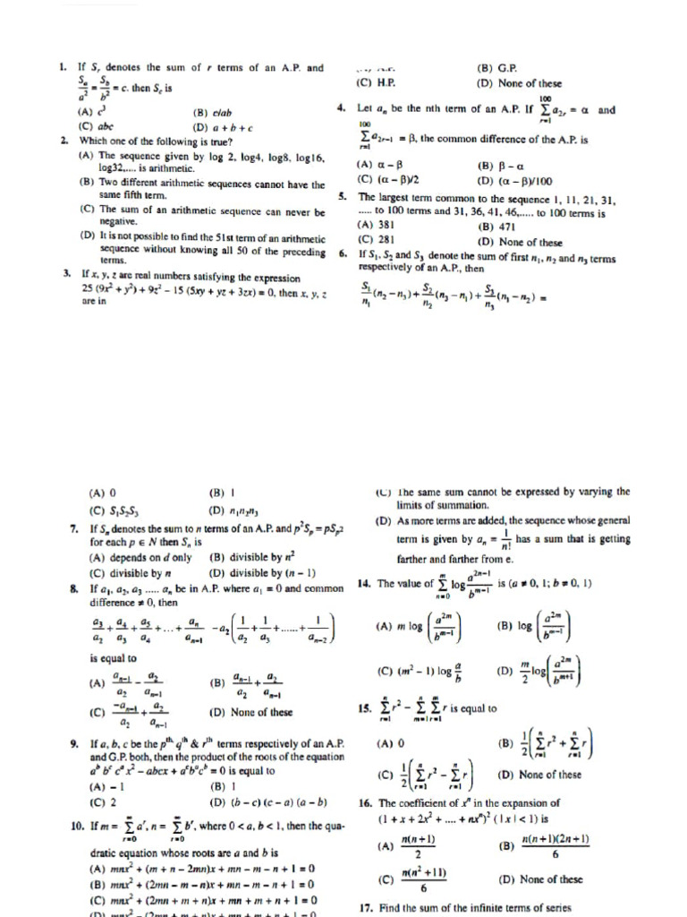 Adobe Scan Nov 02, 2024 | PDF | Summation | Mathematics
