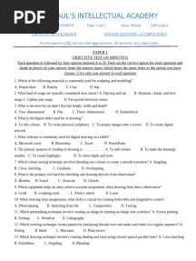 JHS 3 Mock Creative Art Question 2024 Term 1