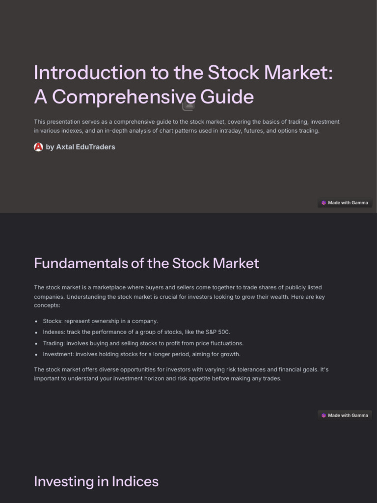 Comprehensive Stock Market Guide | PDF | Stock Market | Stocks