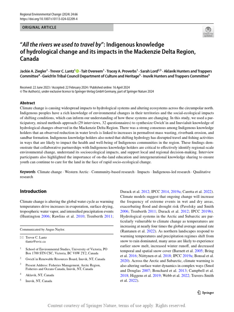 All The Rivers We Used To Travel by Indigenous Kno | PDF | Climate ...