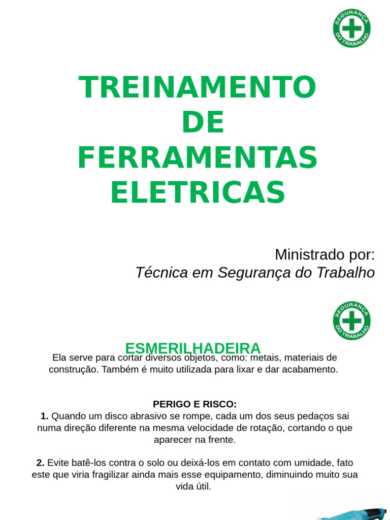 Segurança no Uso de Ferramentas Elétricas | PDF | Concreto