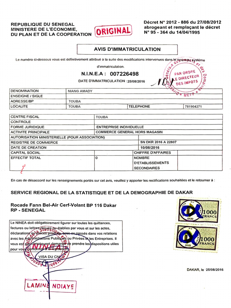 RC Ninea Amady Niang | PDF